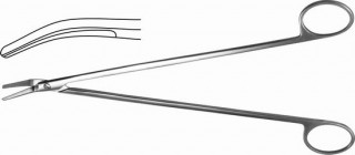 Ножницы сосудистые вертикально-изогнутые под углом, 250 мм Н-28